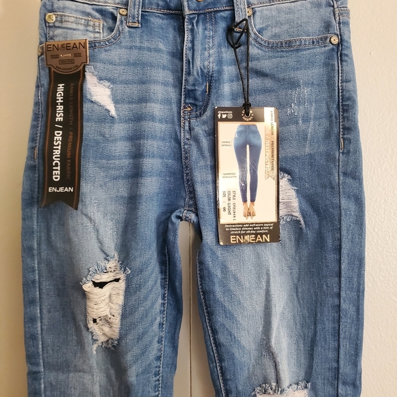 Junior Sculpting Stretch High-Rise Destructed Jeans - Picture 13 of 16